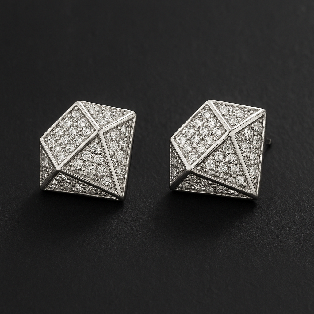 Aretes Diamond Silver