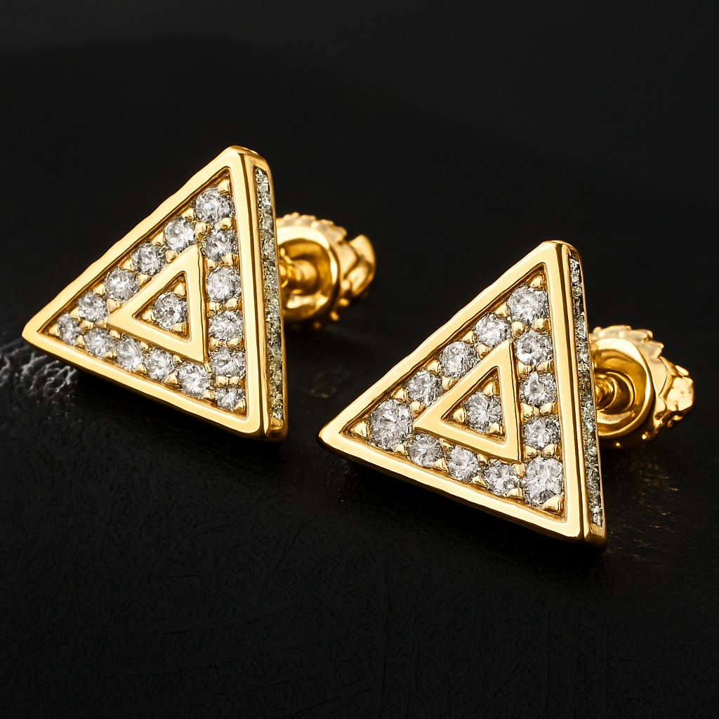 Aretes Pyramidal Gold