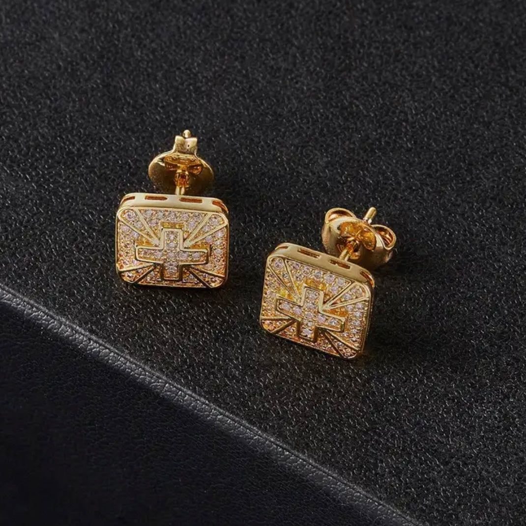 Aretes Cross Gold