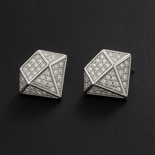 Aretes Diamond Silver
